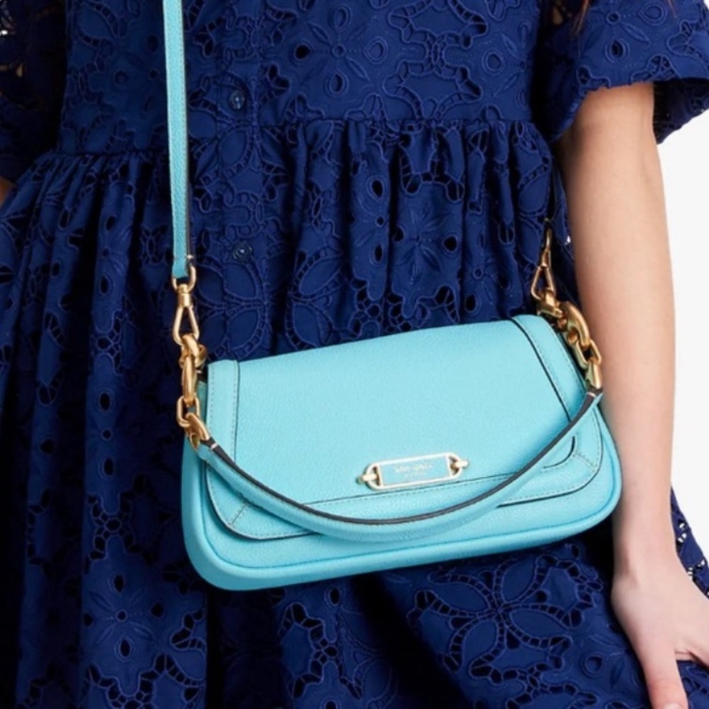 Kate Spade Gramercy Small Flap Shoulder Bag Glacier, Aquamarine